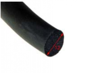 2.002.964-GUARNIZIONE MOUSSE NERA DIAM. 12MM