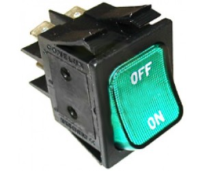 INTERRUTTORE BIPOLARE VERDE 30x22 MM. ON-OFF / GREEN ON/OFF SWITCH 30x22 MM - 3850