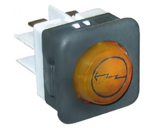 LAMPADA SPIA MACCHINA ACCESA GIALLA 230V - 3911