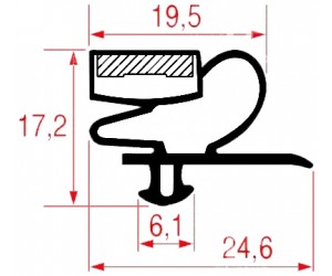 GUARNIZIONE MAGNETICA 665 x 1525 MM. - 8132