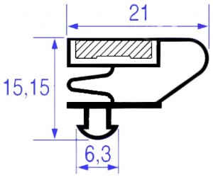 GUARNIZIONE MAGNETICA 630 x 1588 MM - 8090
