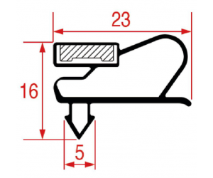 GUARNIZIONE MAGNETICA 713 x 1637 MM. - 8427
