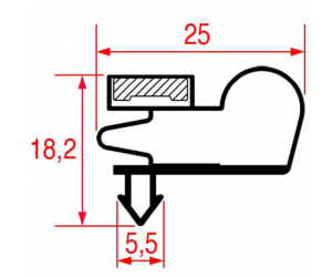 GUARNIZIONE MAGNETICA 666 x 1365 MM. - 4836