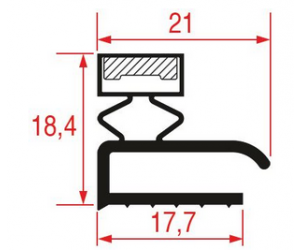 GUARNIZIONE MAGNETICA MEZZO BORDO 1360 x 660 MM. - 4826