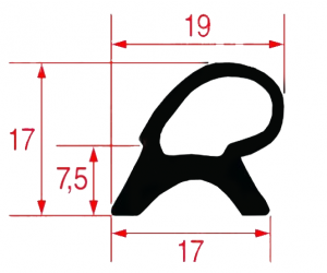 GUARNIZIONE PORTA FORNO 396x585 MM - 4877