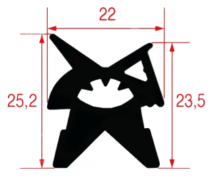 GUARNIZIONE PORTA FORNO 410X320 MM - 6547