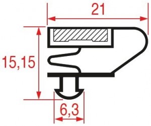 GUARNIZIONE MAGNETICA 460 x 280 MM - 8097