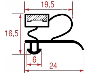 GUARNIZIONE MAGNETICA 670 x 510 MM - 8003