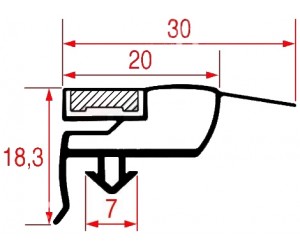 GUARNIZIONE MAGNETICA 685 x 1555 MM. - 4787
