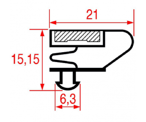 GUARNIZIONE MAGNETICA 665 x 1530 MM. - 8082