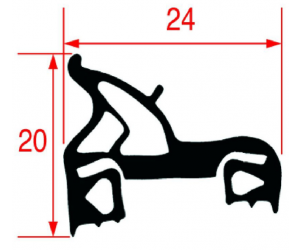 GUARNIZIONE PORTA FORNO 635x430 MM. / OVEN GASKET 635X430 MM - 6539