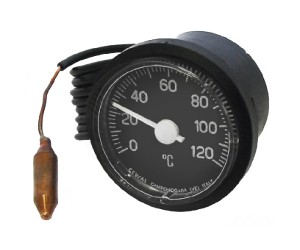 TERMOMETRO Ø 37 CASSA RESINA 0÷120°C. CM.100 - 3203