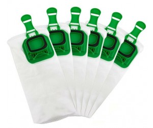 6 SACCHI IN TESSUTO DI MICROFIBRA SUPERFILTRANTE ADATTABILI VK140 - VK150 - TFFL150